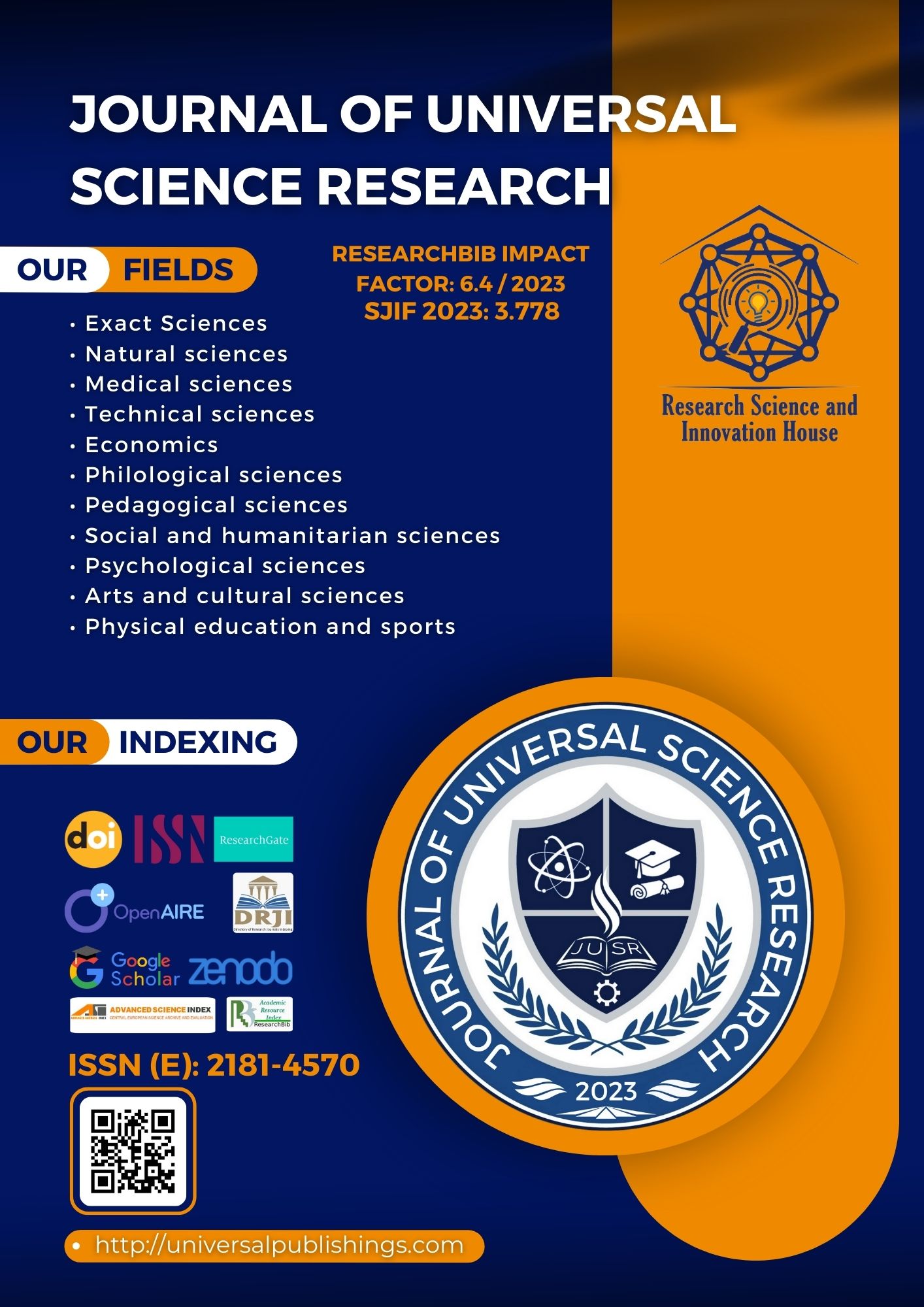Journal of Universal Science Research cover